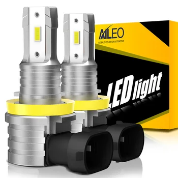 AILEO 2 Buc H11 CANBUS LED H8 H9 HB3 9005 9006 HB4 H4 Hi/Lo Fascicul H7 Faruri Led 3000K 6500K Super-Luminos fără ventilator 12000LM 12V