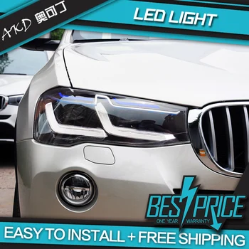 AKD Lumini Auto pentru BMW X3 F25 Faruri LED Proiector Lentilă 2010-2016 X4 F26 Lampă de Cap Fata DRL Semnal Accesorii Auto