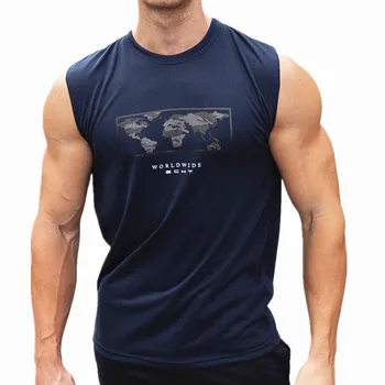 Îmbrăcăminte Nouă bărbați rezervor topuri tricou săli de sport de fitness rezervor de top de sex Masculin fără mâneci bumbac culturism Respirabil vesta topuri haine hombre