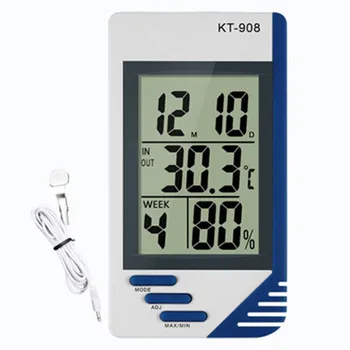 Digital Termometru Higrometru termometru Umiditate Metru Ceas 3-în-1 de interior, în aer liber humity metru Umiditate Tester
