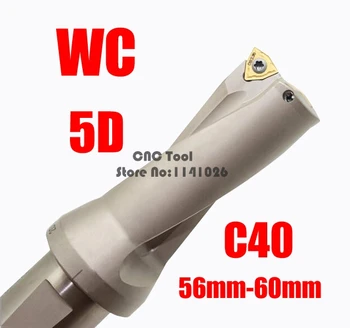 WC C40 5D SD 56 57 58 59 60 mm Indexabile Introduce masini de Gaurit Biți Stil U Tip Burghiu pentru WCMT080412 Introduce U de Foraj de mică adâncime Gaură