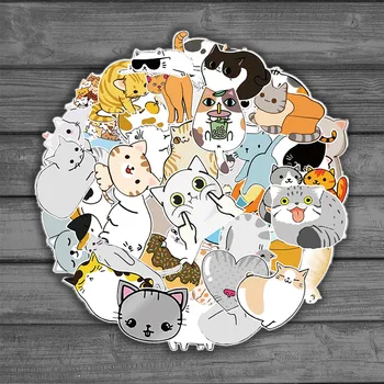 50PCS Noi Kawaii Cat Autocolante, Decal Pentru Fete Desene animate Drăguț Animal Autocolant pentru DIY Valiza Papetărie Frigider Sticla de Apa de Chitara