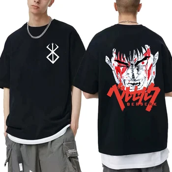 Berserk Curaj T Shirt Barbati T-Shirt Cu Maneci Scurte Anime Japonez Teuri Camiseta