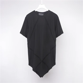 Personalitate despicare versiunea coreeană întuneric design subțire cu mânecă scurtă t-shirt pentru bărbați și femei de moda de moda de brand de moda undershir