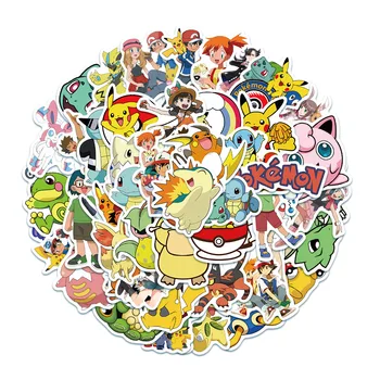 10/50/100buc/Set Pokemon Autocolante Impermeabil Jucărie pentru Copii Amestecate Scuter Geanta de Voiaj de Biciclete Mobil, Laptop Desene animate Pikachu Autocolant