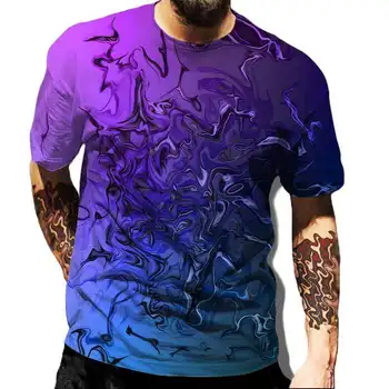 New adult gât rotund top 3D imprimate bărbați tie dye serie strada hip-hop Mare Dimensiune T de moda Stand Alone pentru Bărbați T-shirt
