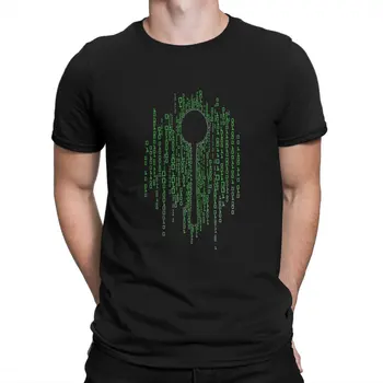 Creative nu Există nici o Lingura Esențial T-Shirt pentru Barbati Round Neck Bumbac Tricouri Matrix Neo Film Maneca Scurta