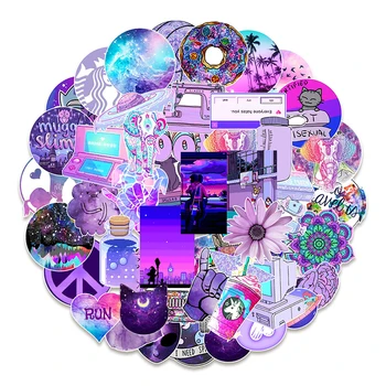 10/50pcs VSCO Fata Autocolante Violet Desene animate Kawaii Decalcomanii Autocolant pentru Laptop Valiza Depozitare Skateboard, Biciclete Chitara Jucarii Copii