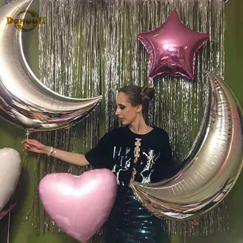 36 inch luna formă de folie de aluminiu balon petrecere de ziua de decorare pentru copii ballon consumabile Nunta baloane Cu inima baloon