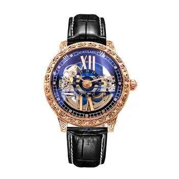 Bărbați Ceas de Lux de Top Automat Mechanical Ceas Tourbillon Gol Design Boutique Suprafață Ceas Reloj Hombre 2021 NOI