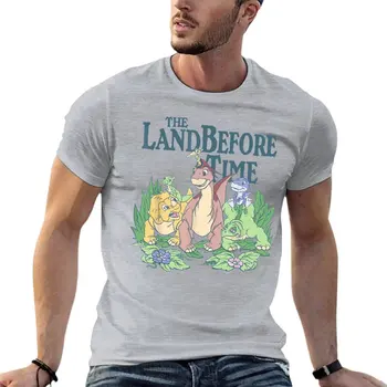 Land before Time Pastelate Dinozaur Prieteni Supradimensionat Tricou Brand de Îmbrăcăminte pentru Bărbați 100% Bumbac Streetwear Mare Dimensiune Top Tee