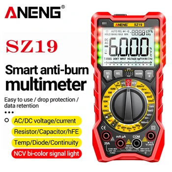 ANENG SZ19 Profesionale Multimetru Digital 6000 De Capete de acuzare Multimetro Avometer Tranzistor Tester Condensator Profissional Lcr Metru