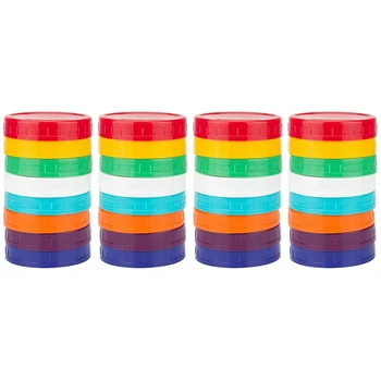 32 Ambalaj De Plastic Borcan Capace Colorate Borcan Caps 100% Compatibil Pentru Minge Kerr Largă Borcane (Cu Gura Larga)