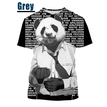 2022 Drăguț Panda Animal Print 3D de Imprimare T-shirt Casual de Vara de Distracție de Moda de Stradă Personalitate Tendință Topuri Unisex