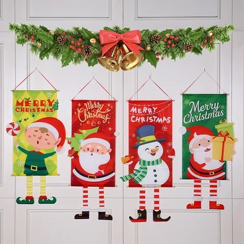 Crăciun Fericit Ușă Pridvor Banner Agățat De Ornament Decor De Crăciun Pentru Acasă De Crăciun, Crăciun Fericit, Anul Nou