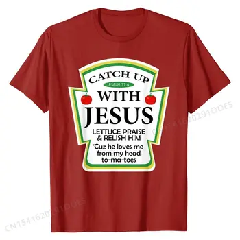 Catchup Cu Isus Tricou Amuzant Creștin-Cadou Tricou Drăguț, Personalizate, Top T-shirt Bumbac Barbati Topuri Tricouri Personalizate