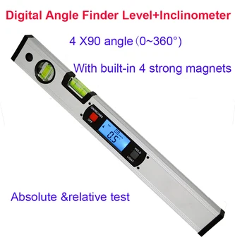 Raportor Digital Unghi Finder electronic de Nivel de 360 de grade Înclinometru cu Magneți Nivel unghiul de pantă tester Conducător 400mm