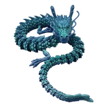 3D Imprimate Articulat Dragon Chinezesc Lung Flexibil Realist Făcut Ornament Model de Jucărie Biroul de Acasă Decorare Decor Copii Cadouri