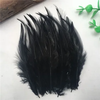 50pcs Culoare Neagră 10-15cm de Fazan Pui Gât Pene Pentru Meserii DIY Cocoș Plumas Bijuterii Dreamcather Cercel Decor