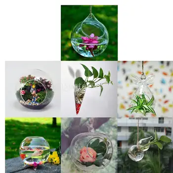 Cilindru de Sticlă Clară Agățat de Perete Vaza de Sticla pentru Flori de Plante Decoratiuni de Masă Vaza de Flori Plante de Aer Hidroponice Oală