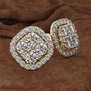 Piața Plină Aur de 14K Diamant de 1 Carat de Bijuterii Cercei Granat Aur de 14K cu Peridot Diamond Stud Cercei Granat Cutie pentru Femei