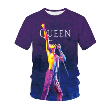 Freddie Mercury Regina tricouri Barbati Femei 3D de Imprimare Tricou Rock Gothic Retro Streetwear Vara Baieti Fete Haine