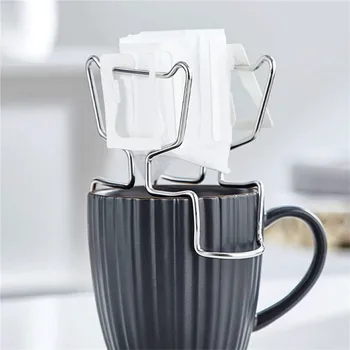 Filtru De Cafea Din Oțel Inoxidabil Suport Portabil Reutilizabile În Aer Liber Ceai Filtre Dripper Coș De Cafea Ureche Picurare Filtru Pungă De Hârtie Raft