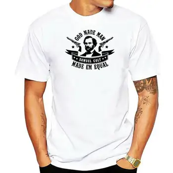 Dumnezeu a Făcut Omul Samuel Colt I Egale Tricouri Pentru Bărbați Rece Grafic T-Shirt de Primăvară Euro Marimea S-3xl Unisex Mens Tee Shirt