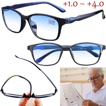 Ultralight Ochelari de Citit Bărbați Femei TR90 Anti Blue Light Ochelari de vedere Clasic Full Frame Presbyopic Ochelari pentru persoanele în Vârstă de la 0 La +4.0