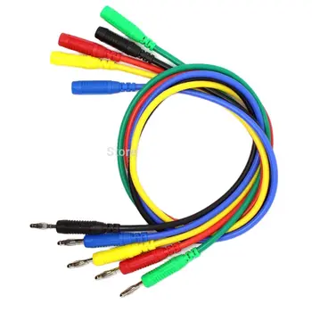 50CM 4mm Banana Plug Cablu de Extensie 13AWG Ultra Moale de Silicon, Cablu de Testare Linie prelungitor 10buc