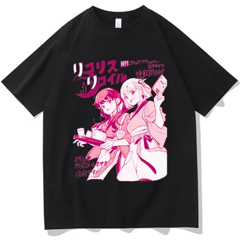Kawaii Lycoris Recul de Imprimare Femei T Shirt Harajuku Vară cu Mânecă Scurtă T-shirt, O-Neck Casual Streetwear y2k Haine Topuri Tricouri