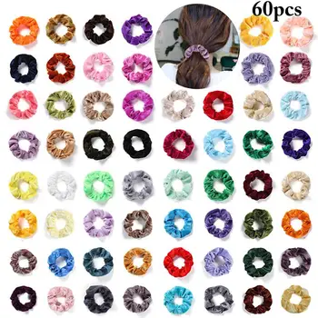 60Pcs/Set Coarda Păr de Păr Scrunchy Moda All-Meci Catifea Casual Cravată de Păr Coadă de cal Suport Accesorii de Par Pentru Femei Femei