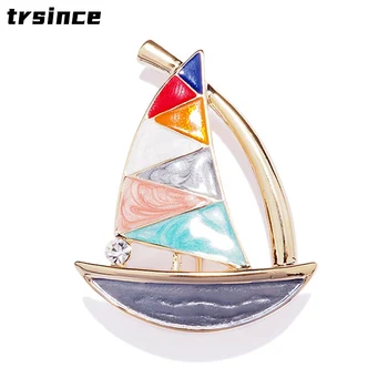 Navigatie Buna Coreea Pearl Vrsatile Barcă Cu Pânze Brosa Costum Feminin Pin Decorative Haina Accesorii