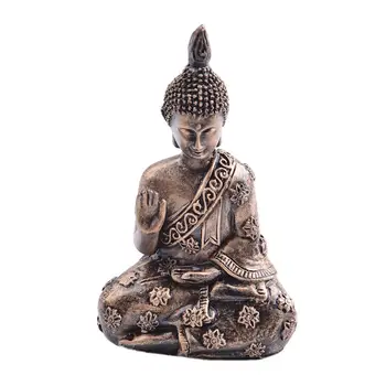 2021 Statuie A Lui Buddha Ornamente Rășină Realizate Manual Budismul Hindus Fengshui Figurina Meditație Biroul De Acasă Decorare Birou