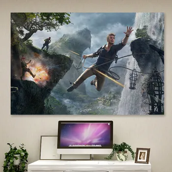 Joc Video Uncharted acasă panza poster pictura decorativa pe Nathan Drake imprimare arta de perete deco pictura pictura