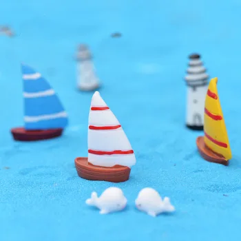 2 buc Artificiale Barca Barca in Miniatura Rășini Figurine de Rasina Diy Meșteșug Micro Peisaj Moss Terariu Consumabile Ornamente Cadouri