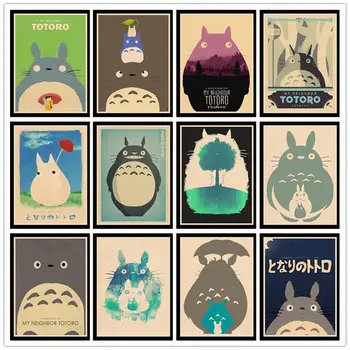 Perfect JL Tonari no Totoro Postere Vintage Pentru Casa/Bar Decor kraft Hârtie de înaltă calitate poster autocolant perete HBB48