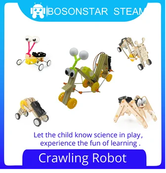 DIY Asamblat Modelul Electric de Lemn Plin Robot de Descoperiri științifice STEM Educație Fizică Experiment Kit Pentru Copii cadouri