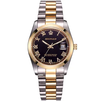 2019 Oameni Uita-te la Top Brand de Lux Reginald Mens Ceasuri Cuarț Plin de Aur din Oțel Inoxidabil rezistent la apa 30M reloj de hombre