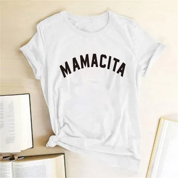 Amacita Scrisoarea Imprimate Femei Vara Funny T-Shirt Viața Mamei Tricouri Femla Cadou pentru Mama spaniolă Topuri Femeile 2020 DropShipping