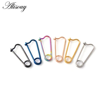 Alisouy 2PC Unic de Design din Oțel Inoxidabil Pin cercei Paper-clip Cercei Stud Piercing Bijuterii Sept joyas stil de rock
