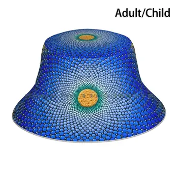 Mandala Găleată Pălărie De Soare Capac Pictura Punct Geometria Sacră Mandala Stil Curcubeu Colorat Puntillismo Pietre Dotting Geometrie Arta