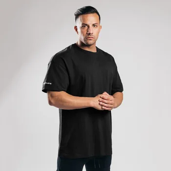 2022 Nou mare-tip Bărbați Pierde T-shirt bumbac Casual Sportive Supradimensionat Tricou Sport Rularea Streetwear Fitness îmbrăcăminte Sport