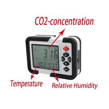 HT-2000 Digital CO2 Metru de Monitor CO2 Detector Analizor de Gaze 9999ppm CO2 Analizoare de Temperatură Umiditate Relativă Tester