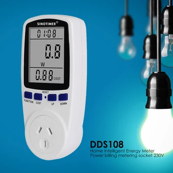UE BR UK Plug AC 220V 110V energie Electrică Monitor Metru Analizor Digital de Tensiune Display LCD Wattmeter Monitorizare Socket Voltmetru