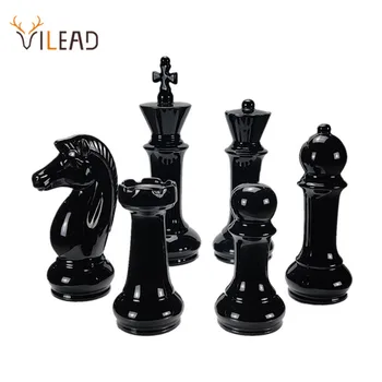 VILEAD Șase-Bucata Set Ceramic Internațional de Șah Figurine Creative Europene Ambarcațiuni Acasă Decorare Accesorii Handmade Ornament