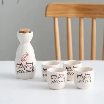 Sake-Ul Japonez Seturi Sticla De Vin Cani Seturi Pentru Bar Ceramice Drinkware Pictate Manual De Proiectare Pahare De Vin Ceramice Dragul Set