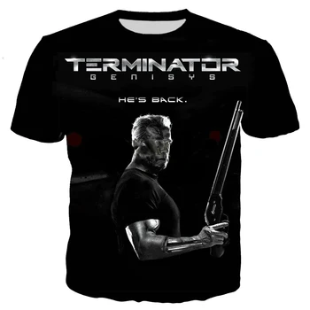 Moda Filmul Terminator Arnold Schwarzenegger T Cămașă Bărbați Femei 3D Imprimate T-shirt Stil Harajuku Tricou Streetwear Topuri