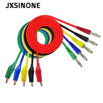JXSINONE P1042 Învăluită Cupru Roșu Electrice Clamp Clemă Banana Plug Cablu de Testare Conduce Tester Sonda pentru Multimetru