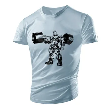 Noi de Vara Tricou Sport Haltere Gantere Model de Distracție Bărbați Femei Respirabil Usoare care Rulează Quick Dry Top T-shirt